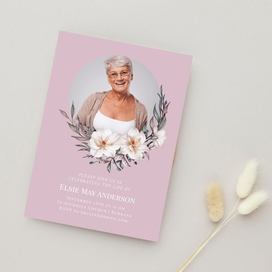 Feier des Lebens stilvolles und elegantes Foto Einladung