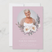 Feier des Lebens stilvolles und elegantes Foto Einladung (Vorderseite)