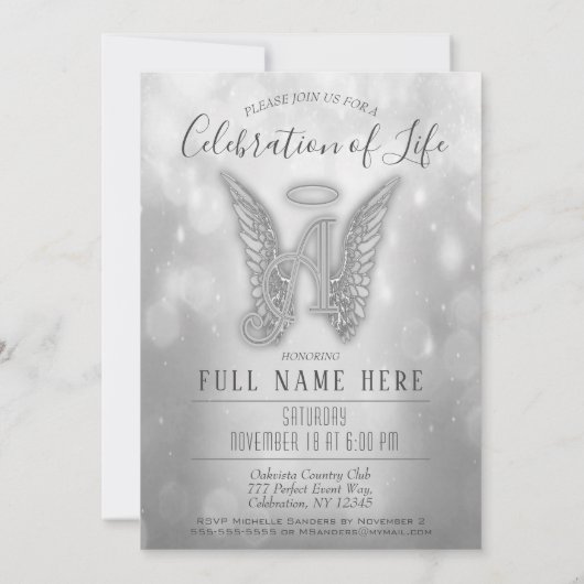 Feier des Lebens - Treppe zum Himmel Einladung (Rückseite)