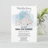 Feier des Lebens Wasserfarbe der weißen Taube Einladung (Stehend Vorderseite)