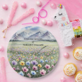 Feier des Lebens Wildblumen Berge Pappteller (Party)