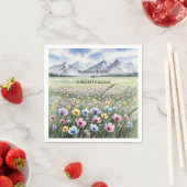 Feier des Lebens Wildblumen Berge Serviette (Beispiel)