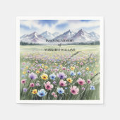 Feier des Lebens Wildblumen Berge Serviette (Vorderseite)