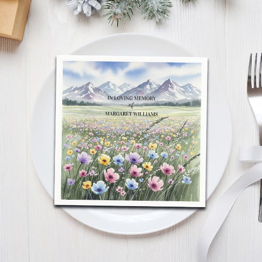 Feier des Lebens Wildblumen Berge Serviette