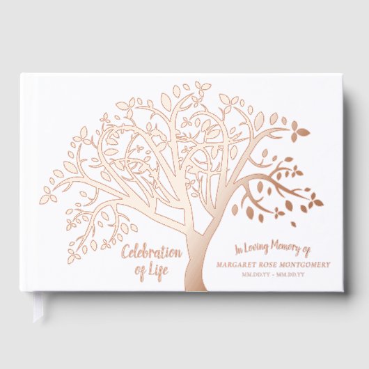 Feier des Lebensbaumes Moderne Schrift Gästebuch (Vorderseite)