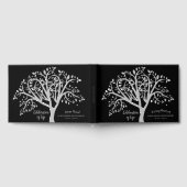 Feier des Lebensbaums Moderne Silber-Schrift Gästebuch (Voll)