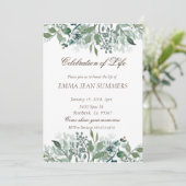 Feier des Lebensblattes Blätter Grüne Einladung (Stehend Vorderseite)