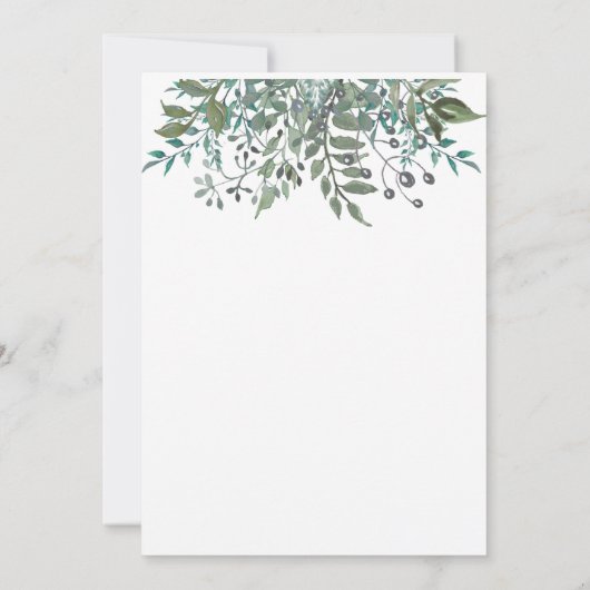 Feier des Lebensblattes Blätter Grüne Einladung (Rückseite)