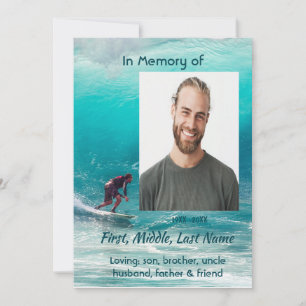 Feier des Lebensdienstes Wave Surfer Wasser Einladung