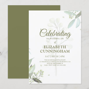 Feier des Life Green Foliage Botanicals Einladung