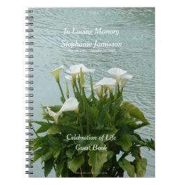 Feier des Life Guest Book Calla Lilies Floral Notizblock