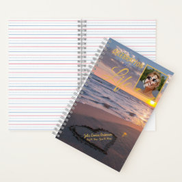 Feier des Life Guest Book Sunset Beach Foto Notizblock