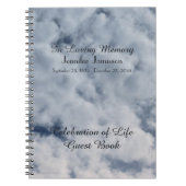 Feier des Life Guest Book, Wolken Sky Notizblock (Vorderseite)