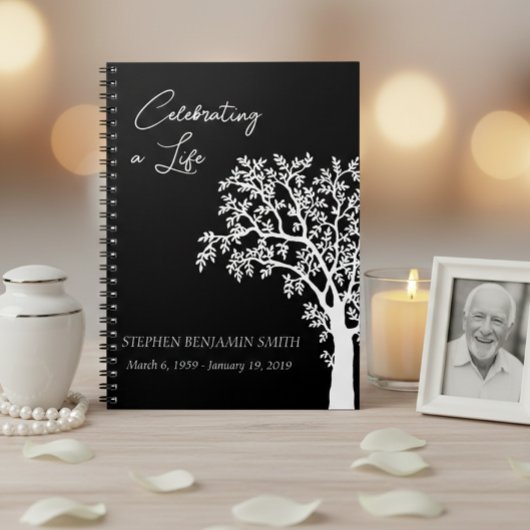 Feier des Life White Tree Gästebuches Notizblock