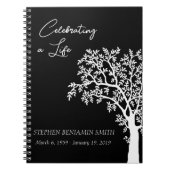 Feier des Life White Tree Gästebuches Notizblock (Vorderseite)