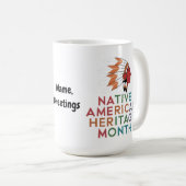 Feier des Monats des indianischen Erbes Kaffeetasse (VorderseiteRechts)
