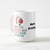 Feier des Monats des indianischen Erbes Kaffeetasse (Vorderseite Links)