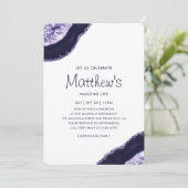 Feier des natürlichen Lebensmineralsteins Einladung (Stehend Vorderseite)