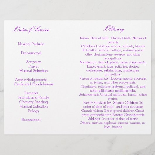 Feier des Programms zur Beerdigung von Leben und S (Rückseite)