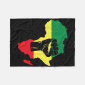 Feier des Schwarze Geschichte Monats Afrikanische  Fleecedecke (Vorderseite (Horizontal))