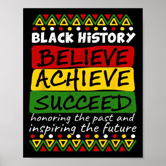 Feier des Schwarze Geschichte Monats Afroamerikane Poster (Vorne)