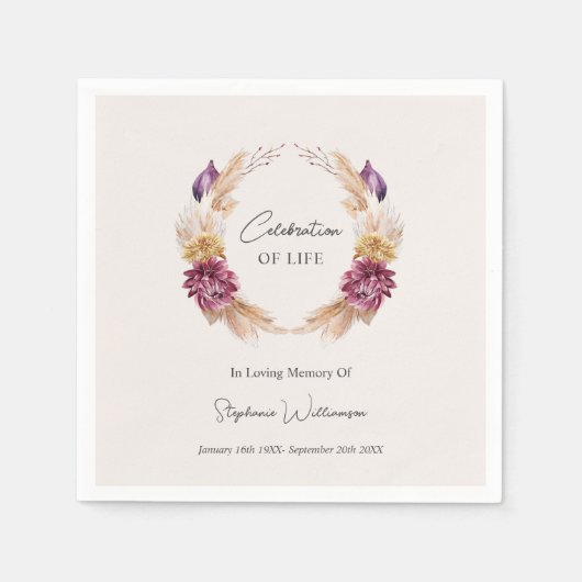 Feier des Sturzes Blumenzauber Serviette (Vorderseite)