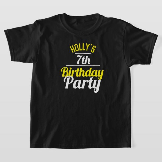 Feier eines 7. Geburtstagsparty-T - Shirt (Ablage )