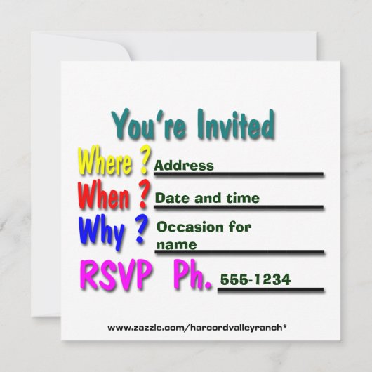 Feier Einladung (Rückseite)