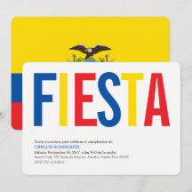 Feier:Einladungen: Ecuador: Ecuadorianische Flagge