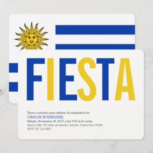 Feier:Einladungen: Uruguay: Uruguayische Flagge Einladung