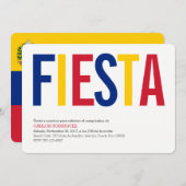Feier:Einladungen: Venezuela: Venezolanische Flagg Einladung (Vorne/Hinten)