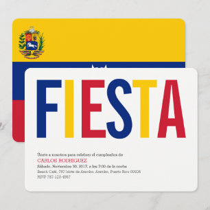 Feier:Einladungen: Venezuela: Venezolanische Flagg Einladung