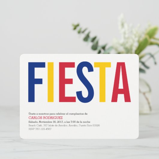 Feier:Einladungen: Venezuela: Venezolanische Flagg Einladung (Stehend Vorderseite)