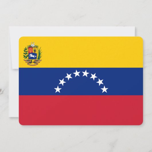 Feier:Einladungen: Venezuela: Venezolanische Flagg Einladung (Rückseite)