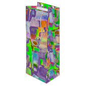 Feier - farbenfroh geschenktüte für weinflaschen (Rückseite Schrägansicht)