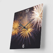 Feier-Feuerwerk Quadratische Wanduhr (Winkel)