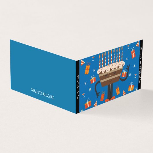 Feier Geburtstagsmuffin - blau (Vorderseite)