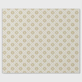 Feier | Goldene Gitterstruktur Geschenkpapier (Flach)