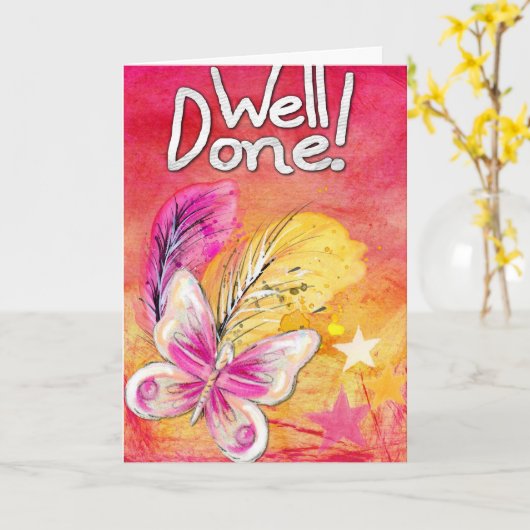 Feier gut gemacht karte (Gelbe Blume)