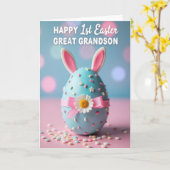 Feier-Häschen Süße Leckerei Karte (Gelbe Blume)