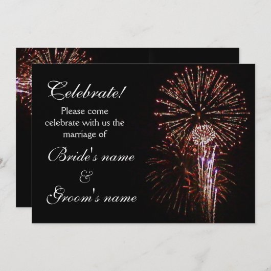 Feier-Hochzeit Einladung (Vorne/Hinten)