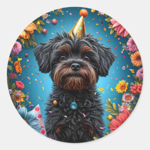 Feier Hund Kinder Geburtstagsgeschenk, Lustige Par Runder Aufkleber