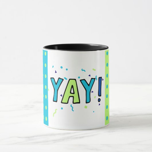 Feier I Yay I Dankbarkeit - Dots Blue Green Tasse (Zentrum)