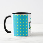 Feier I Yay I Dankbarkeit - Dots Blue Green Tasse (Links)