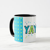 Feier I Yay I Dankbarkeit - Dots Blue Green Tasse (Vorderseite Links)