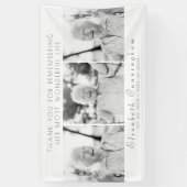 Feier ihres Lebens Moderne einfache drei Fotos Banner (Vertikal)