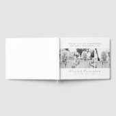 Feier ihres Lebens Moderne einfache drei Fotos Gästebuch (Voll)