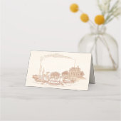 Feier im Herrenhaus Custom Folded Platzkarte (Vorderseite)