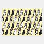 Feier-Katze-Wrap-Papier Geschenkpapier Set (Vorderseite 2)