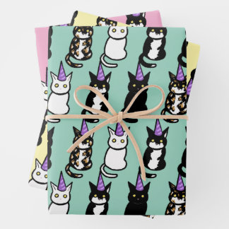 Feier-Katze-Wrap-Papier Geschenkpapier Set